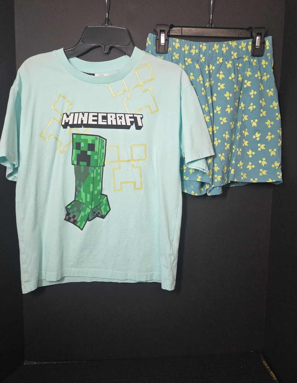 Kids Light Blue Creeper Pajama Set